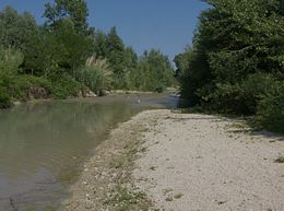 Un tratto del fiume Musone