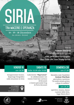 SIRIA: TRA MACERIE E SPERANZA
ASMAE DACHAN A RECANATI