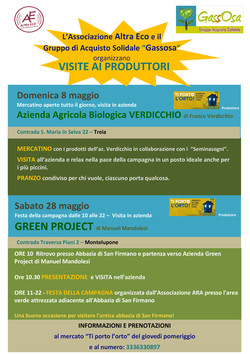 Tour alla scoperta delle Aziende agricole del Territorio