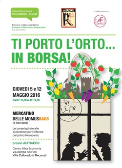 "MERCATINO DELLE MOMUSBAGS” A “TI PORTO L’ORTO"
