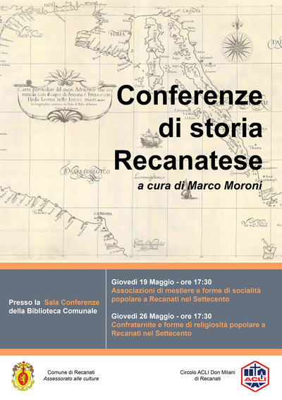 Locandina conferenze Recanati del settecento