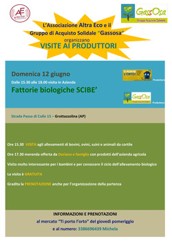 VISITA PRESSO FATTORIE BIOLOGICHE Doriano SCIBE’