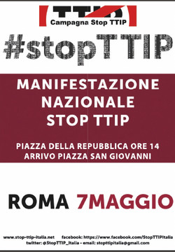 7 Maggio Manifestazione Stop TTIP  a Roma