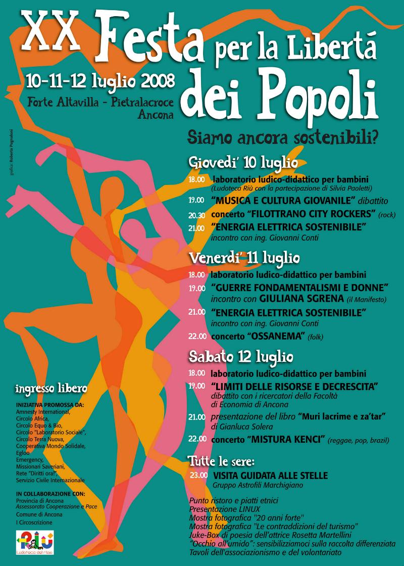 Volantino Festa per la libertà dei Popoli